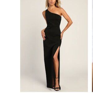 Lulus - Black Tie Formal Evening Gown - ( Size M 8/10)